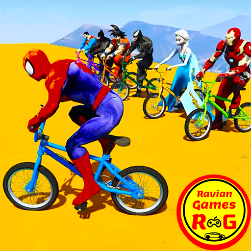 Superheroes BMX Racing Game