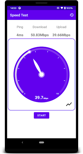 Android application Network Speed Master screenshort