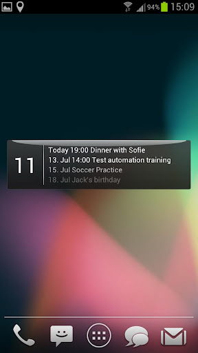 Android application NextFour Agenda Widget screenshort