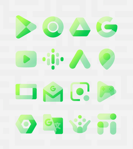 Screenshot of Midori Green - Icon Pack