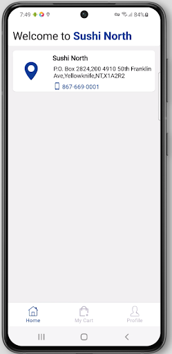 Android application Sushi North screenshort