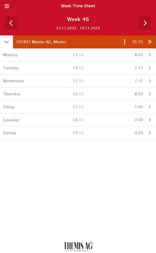 THEMISTime@app Screen 3
