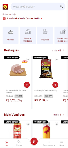 Android application Bergão Supermercados screenshort