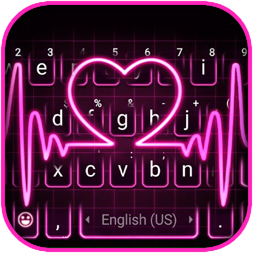 Pink Neon Heart Theme logo