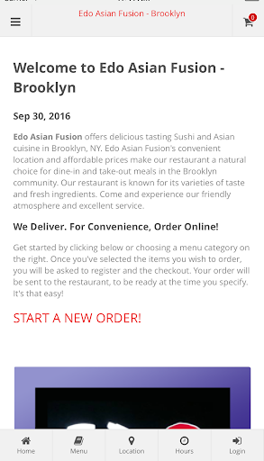 Android application Edo Asian Fusion - Brooklyn screenshort