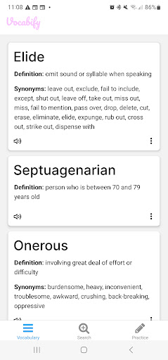 Android application Vocabify screenshort