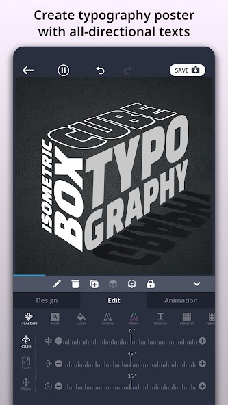 TENADA: 3D Animated Text Art 4.9.5 APK + Мод (Unlimited money) за Android