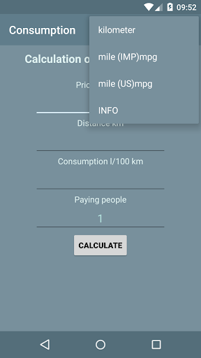 The cost for the trip by car Screen 2