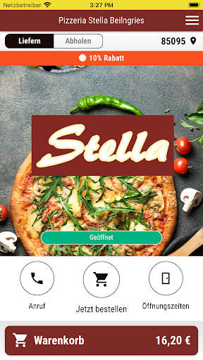Android application Pizzeria Stella Beilngries screenshort