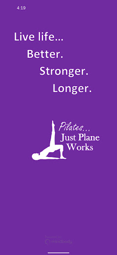 Android application Pilates Just Plane Works screenshort