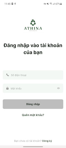 Android application Athina screenshort