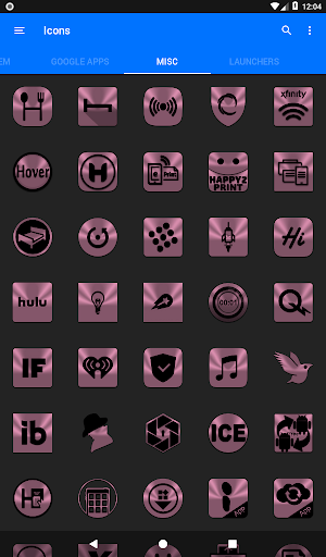 Lilac Purple and Black Icon Pack