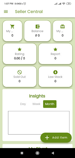 Android application Seller Central, Zero KM India screenshort