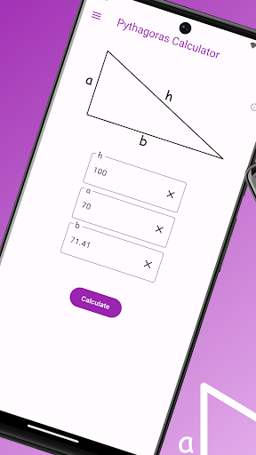 Pythagorean Calculator Screen 3