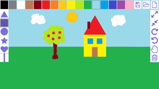 Android application Draw with shapes screenshort
