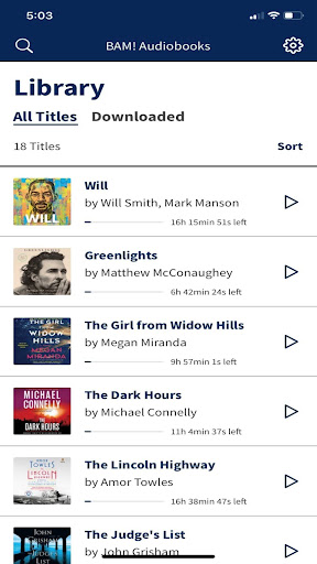 BAM! Audiobooks Screen 2