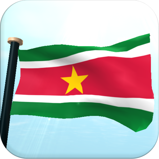 Suriname Flag 3D Wallpaper logo