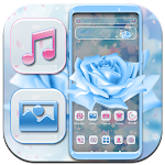 Cover Image of Download Blue Rose Theme Launcher  APK