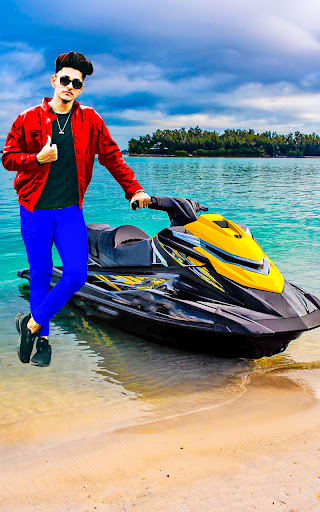 Water bike photo editor boat