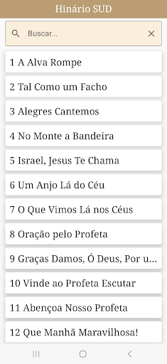 Android application Hinário SUD screenshort