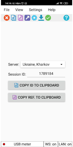 Android application Online Meter screenshort