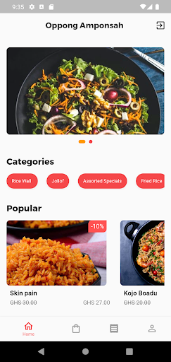 Android application Chowhub screenshort