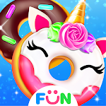 Cover Image of डाउनलोड यूनिकॉर्न डोनट मेकर - गर्ल्स डोनट गेम  APK
