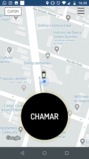 Android application Me Leva - Cliente screenshort