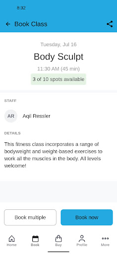 Trophy Fitness Club Screen 3
