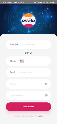 Android application Ovato Wallet screenshort