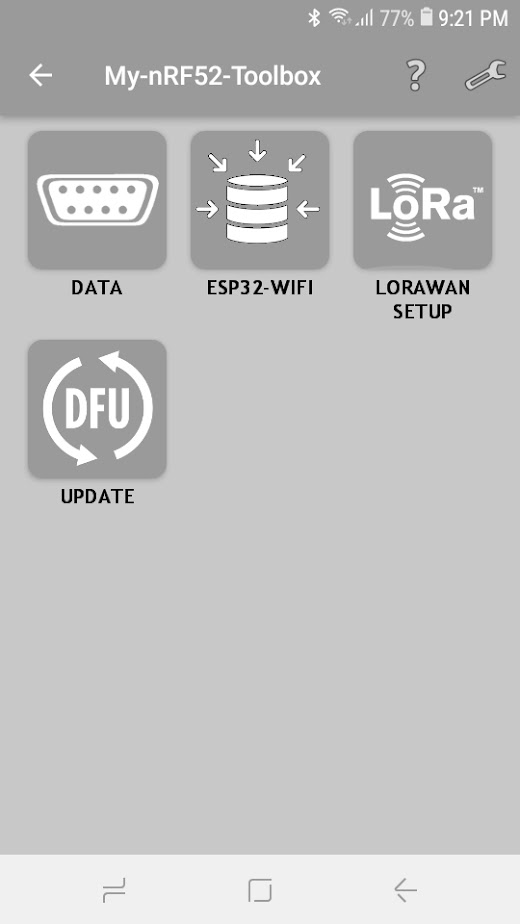 Android application My nRF52 Toolbox screenshot