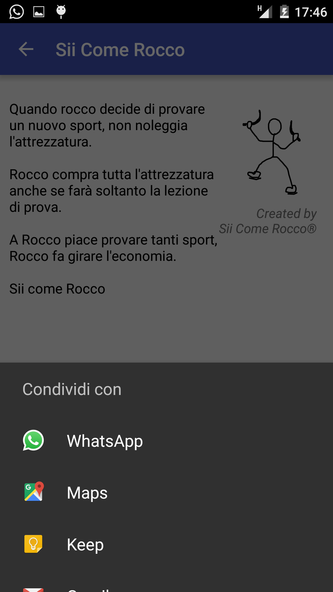 Android application Sii Come Rocco screenshort
