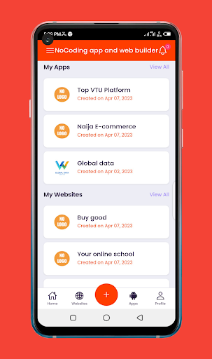 NoCoding App and Web Builder