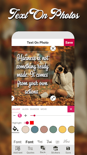Android application Write on Pictures App screenshort