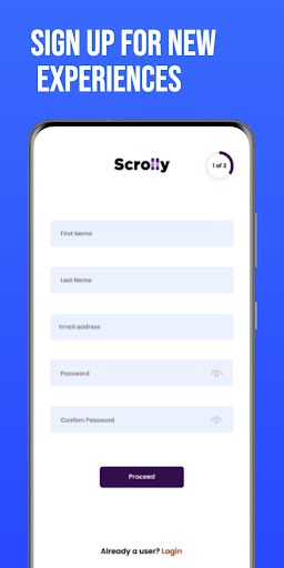 Android application Scrolly Student screenshort