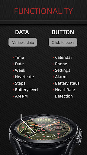 Mechanical Green For Wear OS Screen 2