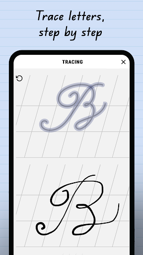 Screenshot of Cursive Handwriting Practice