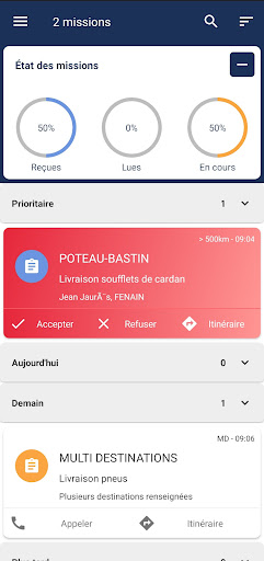 Android application Ubiwan Drive screenshort