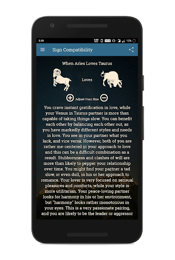 Aries Horoscope Screen 3