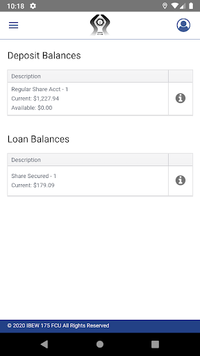 IBEW 175 FEDERAL CREDIT UNION Screen 2