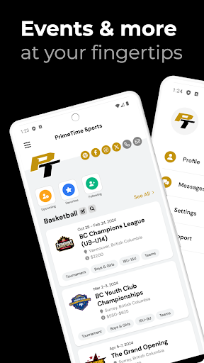 Android application Primetime Sports Company screenshort