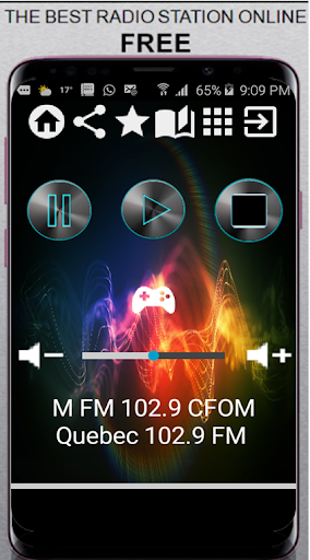 Android application M FM 102.9 CFOM Quebec 102.9 F screenshort