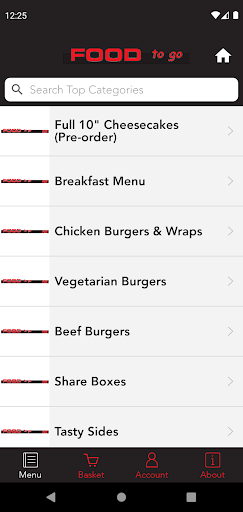 Food To Go Screen 2