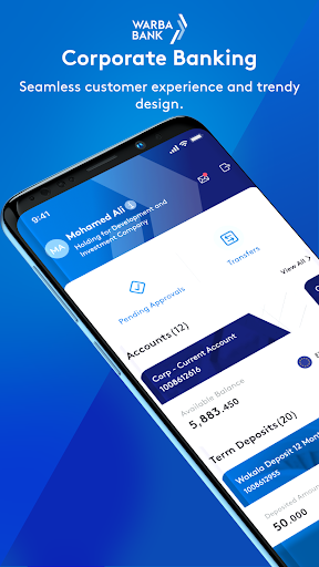 Android application Corporate Banking screenshort