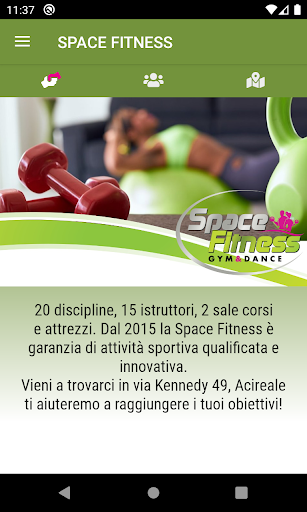 Android application Space Fitness screenshort