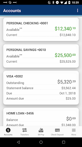Android application Gulf Coast Community FCU screenshort