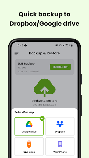 SMS Backup Restore Screen 3