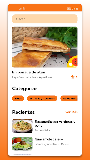 Android application CookMade: recetas de cocina screenshort