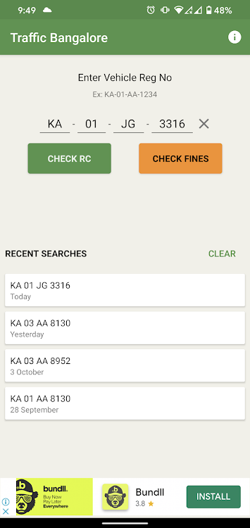 Traffic Bangalore: Check Fines - 7.13.0 - (Android)