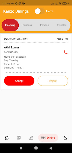 Restaurant Mobile App Screen 3